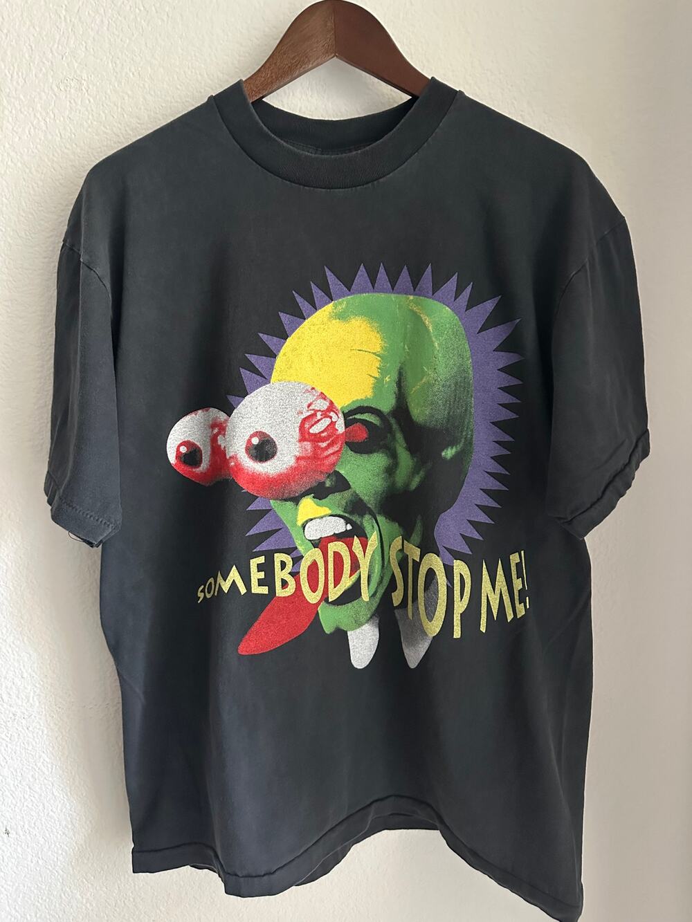 The Mask Movie "Somebody Stop Me"  Reprint Single Stitch T-shirt Tultex Tag XL